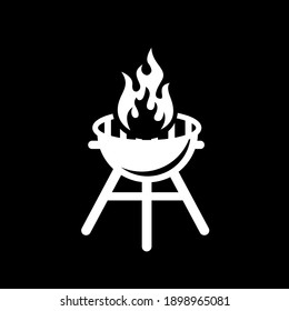 BBQ barbeque GRILL TOOL LOGO ICON DESIGN VECTOR