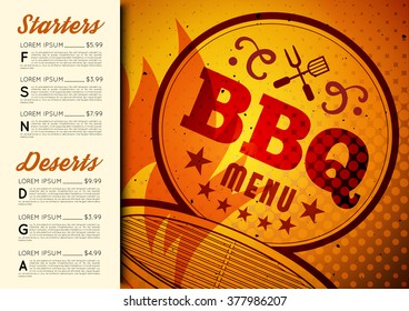BBQ brochure menu design