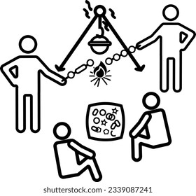 bbq camping camping bbq picnic teamwork 2140