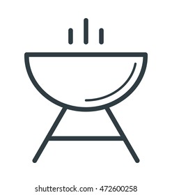 BBQ Charcoal Grill Vector Icon
