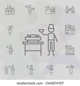 Bbq, chef, restaurant icon. Restaurant icons universal set for web and mobile