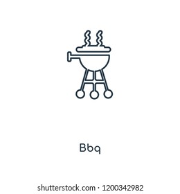 Bbq concept line icon. Linear Bbq concept outline symbol design. This simple element illustration can be used for web and mobile UI/UX.