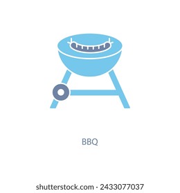 bbq concept line icon. Simple element illustration. bbq concept outline symbol design.