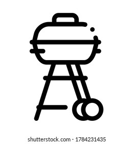 bbq cook tool icon vector. bbq cook tool sign. isolated contour symbol illustration