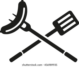 BBQ cutlery with sausage