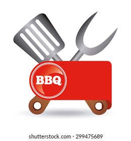 bbq design over white background vector illustration