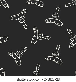 bbq doodle seamless pattern background