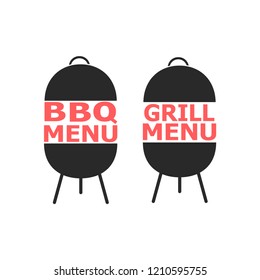 BBQ emblems and badges collection. Restaurant menu design elements. Vector illustration