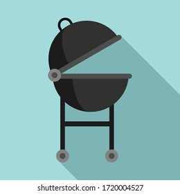 Bbq equipment icon. Flat illustration of bbq equipment vector icon for web design