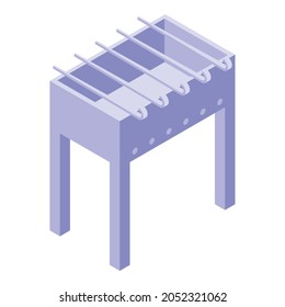 Bbq equipment icon isometric vector. Barbecue grill. Barbeque party tool