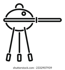 Bbq equipment icon outline vector. Travel vacation. Extreme torch
