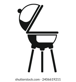 Bbq equipment icon simple vector. Park space patio. Home picnic