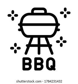 bbq equipment icon vector. bbq equipment sign. isolated contour symbol illustration
