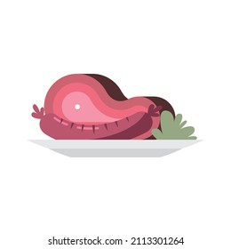 bbq food in dish icon