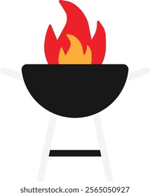 Bbq Food Grill Food Icon Vector Flat Illustration