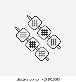 BBQ food line icon