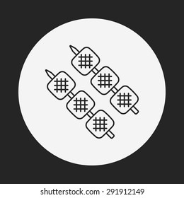 BBQ food line icon