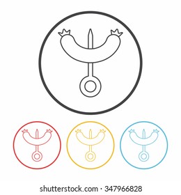 BBQ food line icon