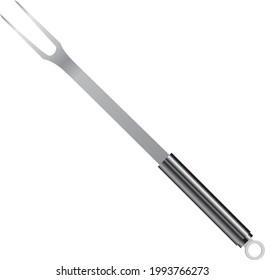 BBQ fork from the grill set. Vector illustration.