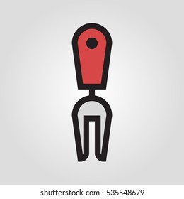 Bbq fork icon in trendy flat style isolated on grey background. Kitchen symbol for your design, logo, UI. Vector illustration, EPS10.