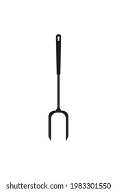 BBQ fork. kitchen utensils icon on white background