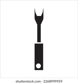 bbq fork line new vector icon