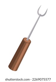 bbq fork utensil icon isolated
