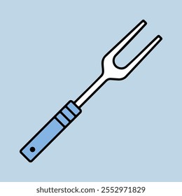 Bbq fork vector icon. Kitchen appliance. Graph symbol for cooking web site design, logo, app, UI