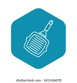 Bbq griddle icon. Outline bbq griddle vector icon for web design isolated on white background