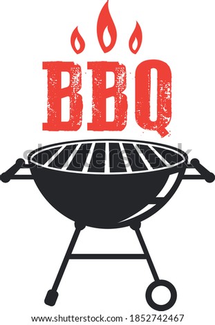 BBQ Grill appliance hobby cooking vector icon illustration