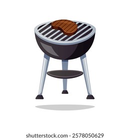 BBQ grill barbecue vector isolated on white background.