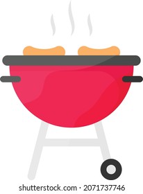 BBQ Grill Concept, Thanksgiving Day outdoor activity Vector Icon Design, Harvest festival Symbol, Secular holiday Sign, Religious and cultural traditions Stock Illustration