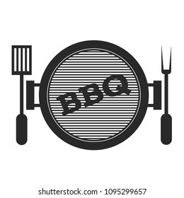 bbq grill emblem design eps 10 vector