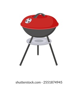 BBQ Grill Flat Icon, Vector illustration