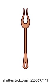 bbq grill fork cutlery icon