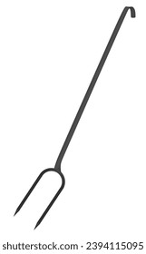 BBQ grill fork. vector illustration