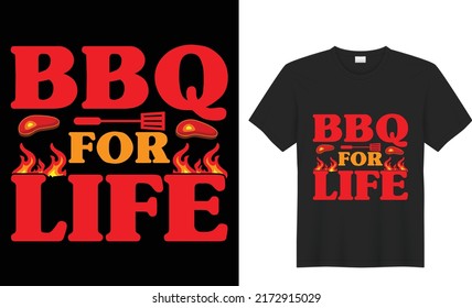 bbq grill graphic Vector t shirt design for prints t shirt fashion clothing poster, tote bag, mug black background