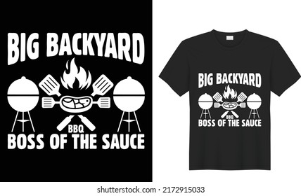 bbq grill graphic Vector t shirt design for prints t shirt fashion clothing poster, tote bag, mug black background