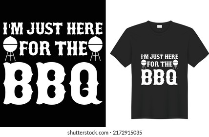 bbq grill graphic Vector t shirt design for prints t shirt fashion clothing poster, tote bag, mug black background