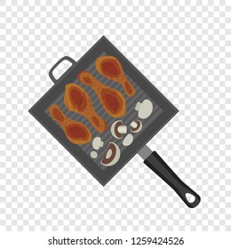 Bbq grill griddle icon. Flat illustration of bbq grill griddle vector icon for web design