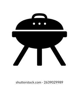 BBQ grill icon. Charcoal grill. Vector