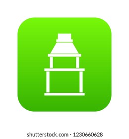 BBQ grill icon digital green for any design isolated on white vector illustration
