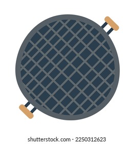 bbq grill icon isolated flat