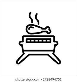 BBQ grill icon, Line Vector graphics