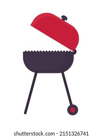 icono de parrilla de barbacoa en fondo blanco