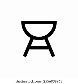 bbq grill icon sign vector