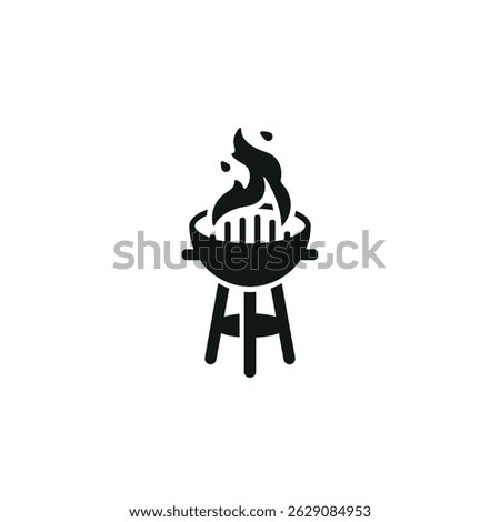 BBQ grill icon. Simple BBQ grill icon for social media, app and web design. Vector illustration.
