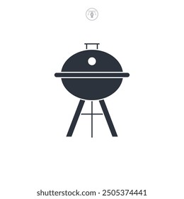 BBQ Grill icon symbol vector illustration isolated on white background