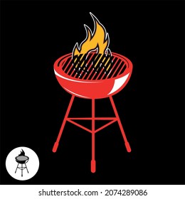 Icono de parrilla de barbacoa en diseño de estilo plano de moda, Ilustración gráfica vectorial, Adecuado para diseño de sitios web, logotipo, aplicación y ui