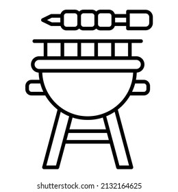 Bbq Grill icon vector image. Can also be used for web apps, mobile apps and print media.